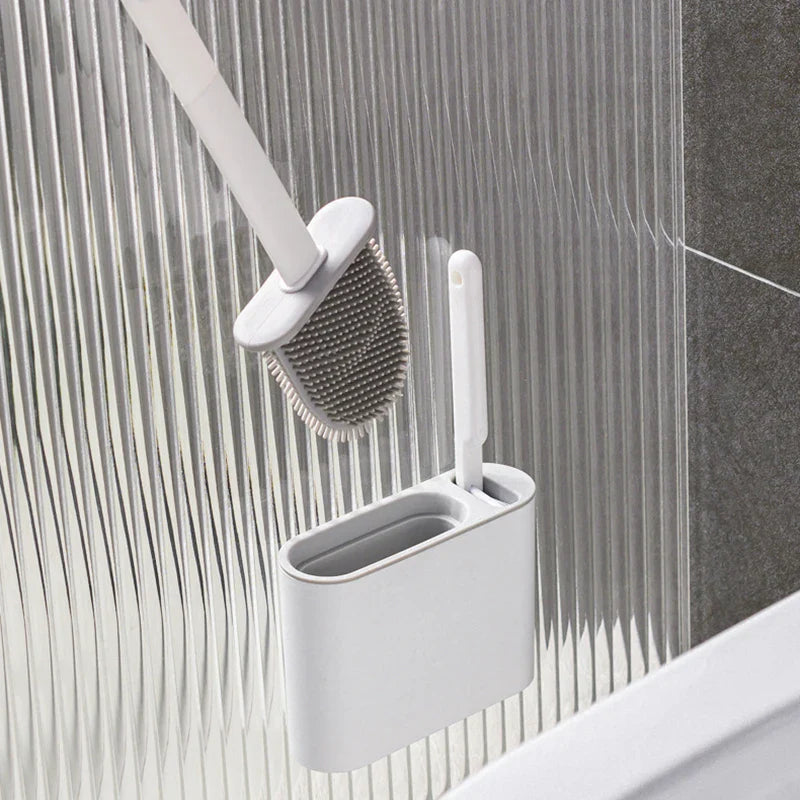 Wall-Mounted Toilet Brush & Holder