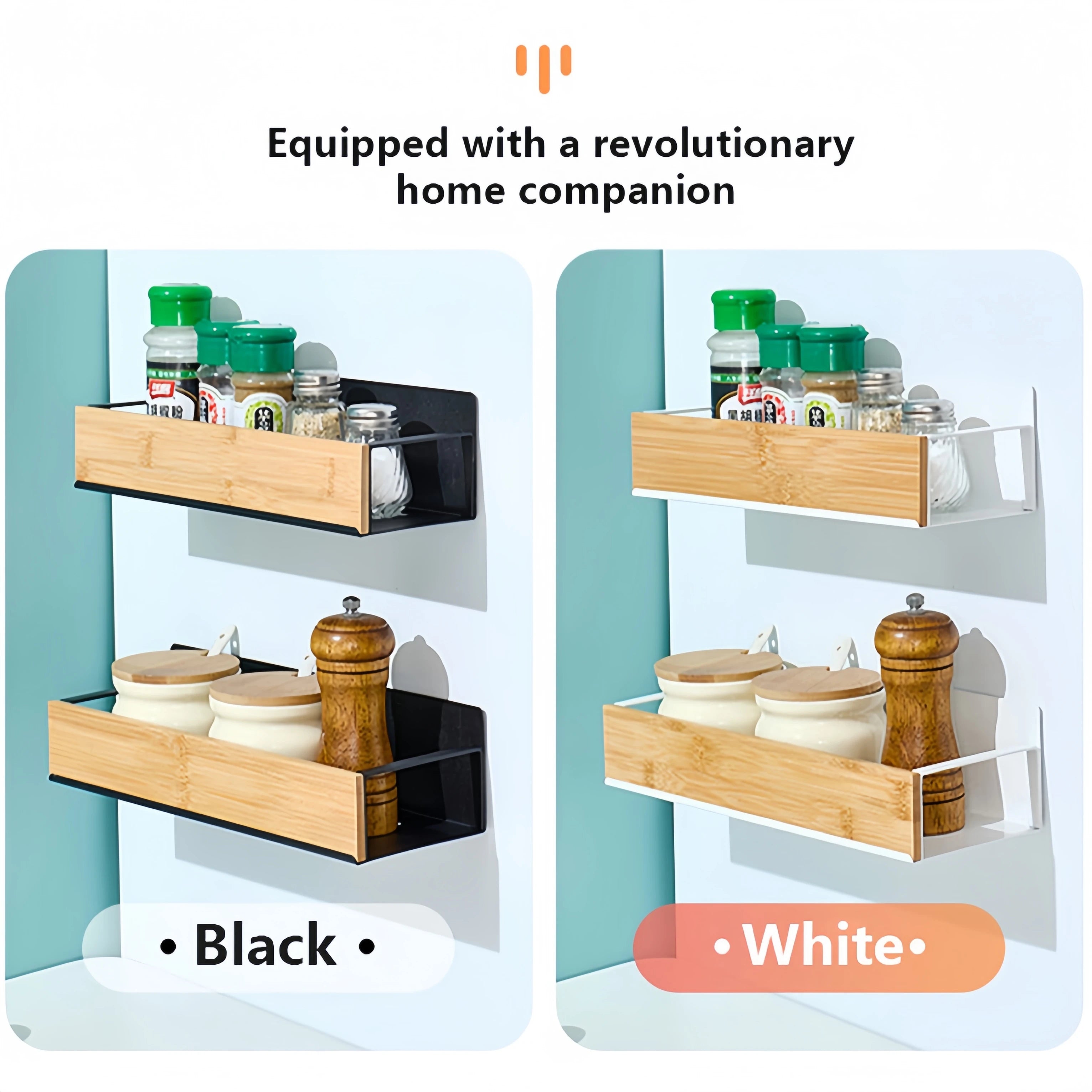 Magnetic Fridge Spice Rack & Storage Shelf