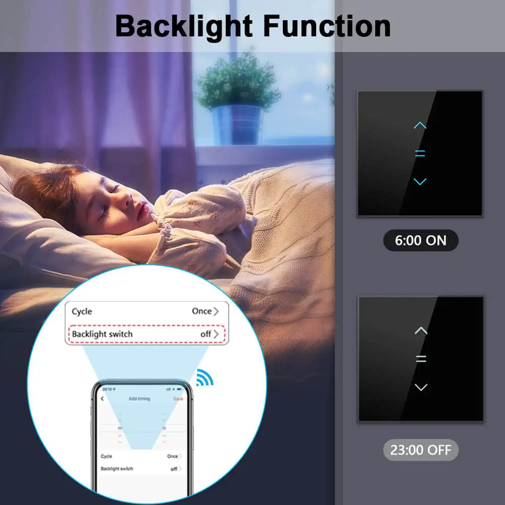 Smart Curtain Switch — WiFi, Voice & App Control
