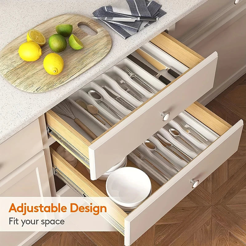 Expandable Kitchen Drawer Utensil Organizer