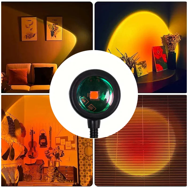 Sunset Projection Lamp — Ambient Bedroom Mood Light