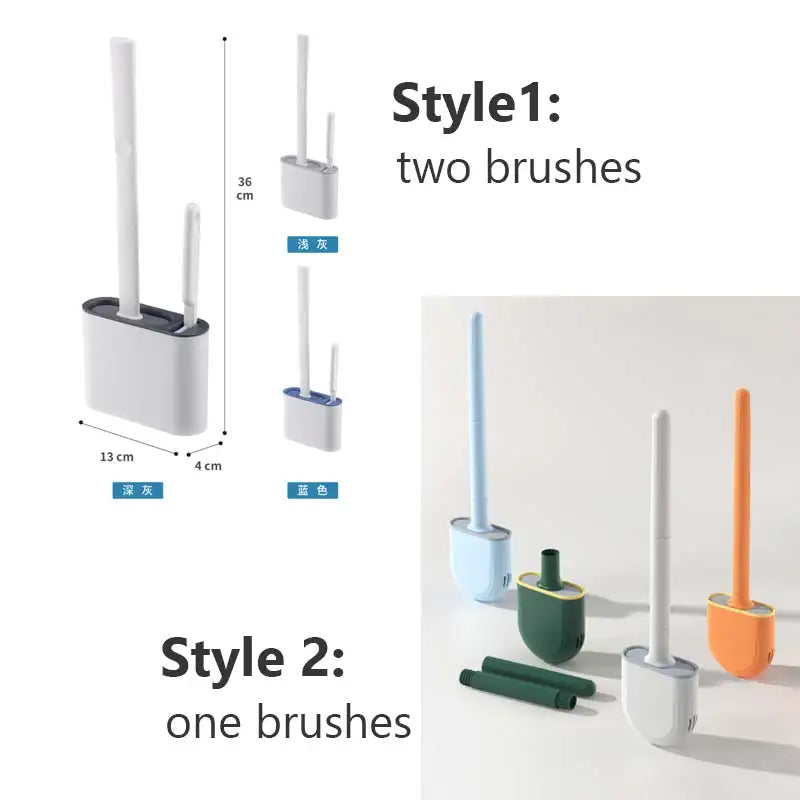 Wall-Mounted Toilet Brush & Holder
