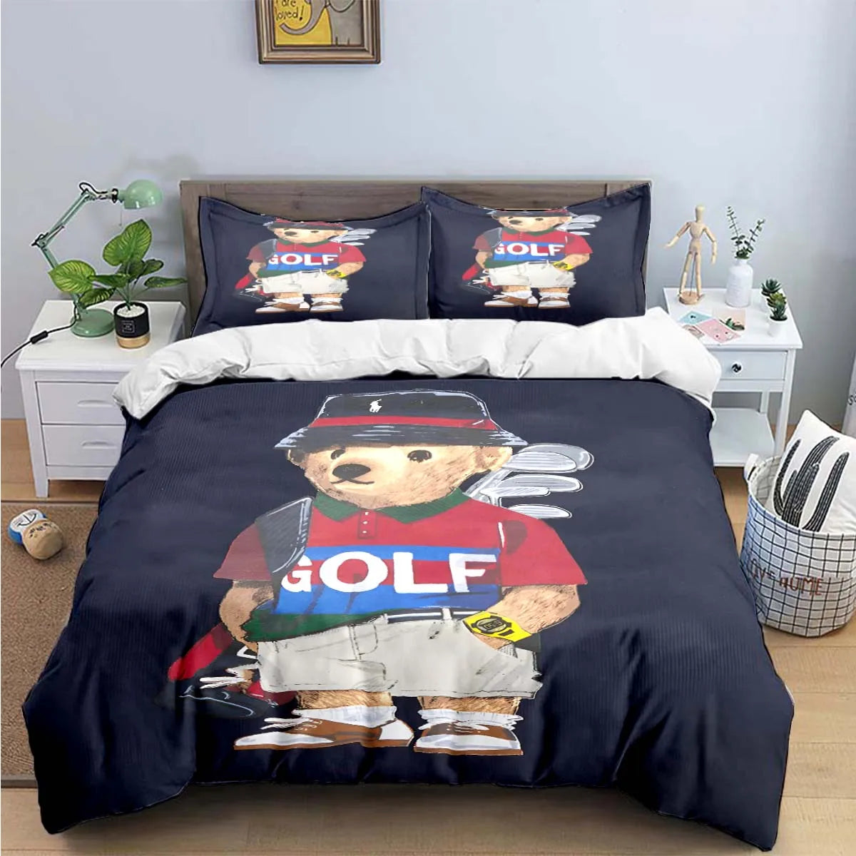 Bear Print Duvet Cover Set