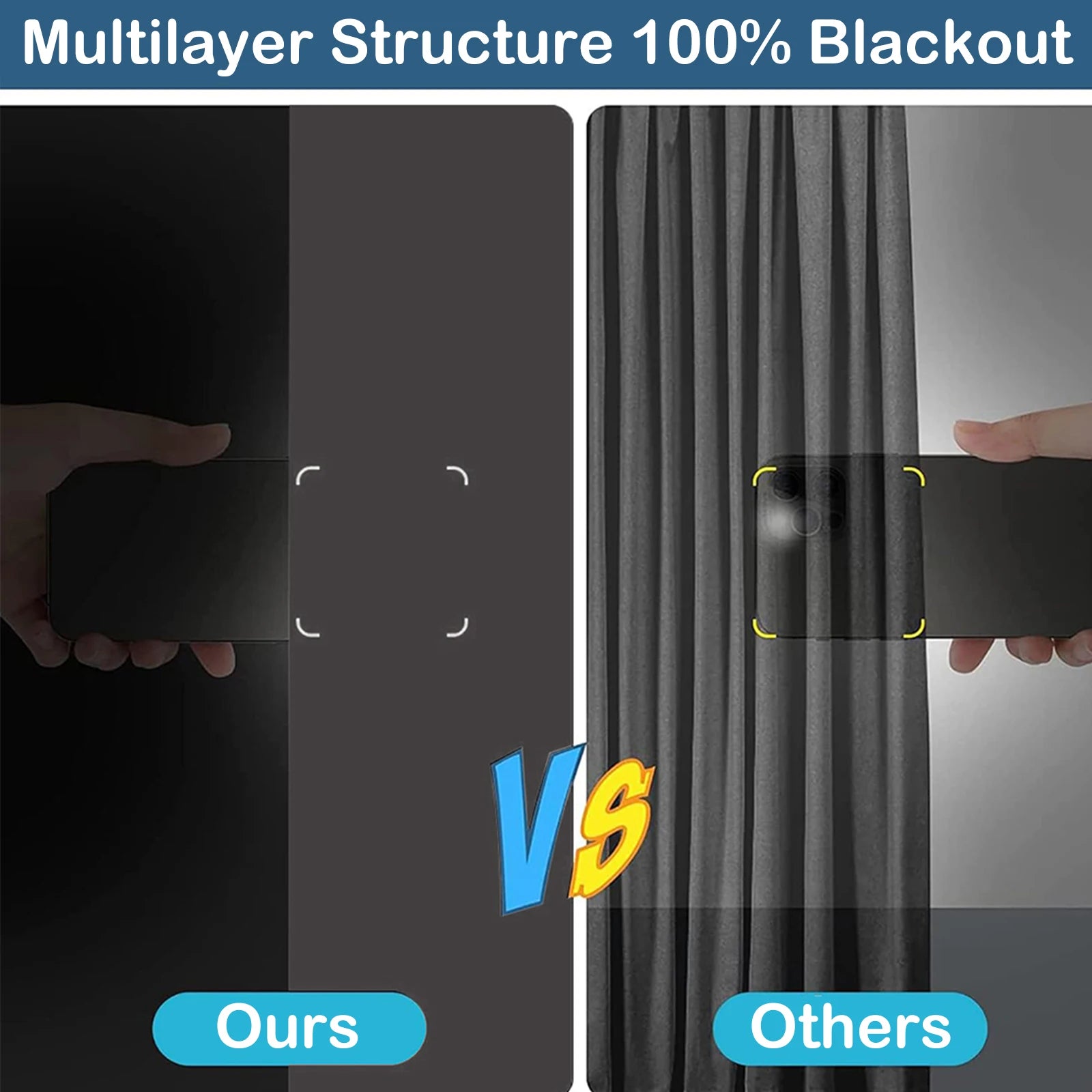 DarkOut™ Portable 100% Blackout Curtain — Suction Cup, UV Blocking, No Drill