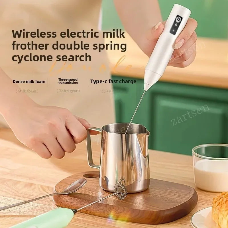 Wireless Electric Milk Frother & Mini Blender