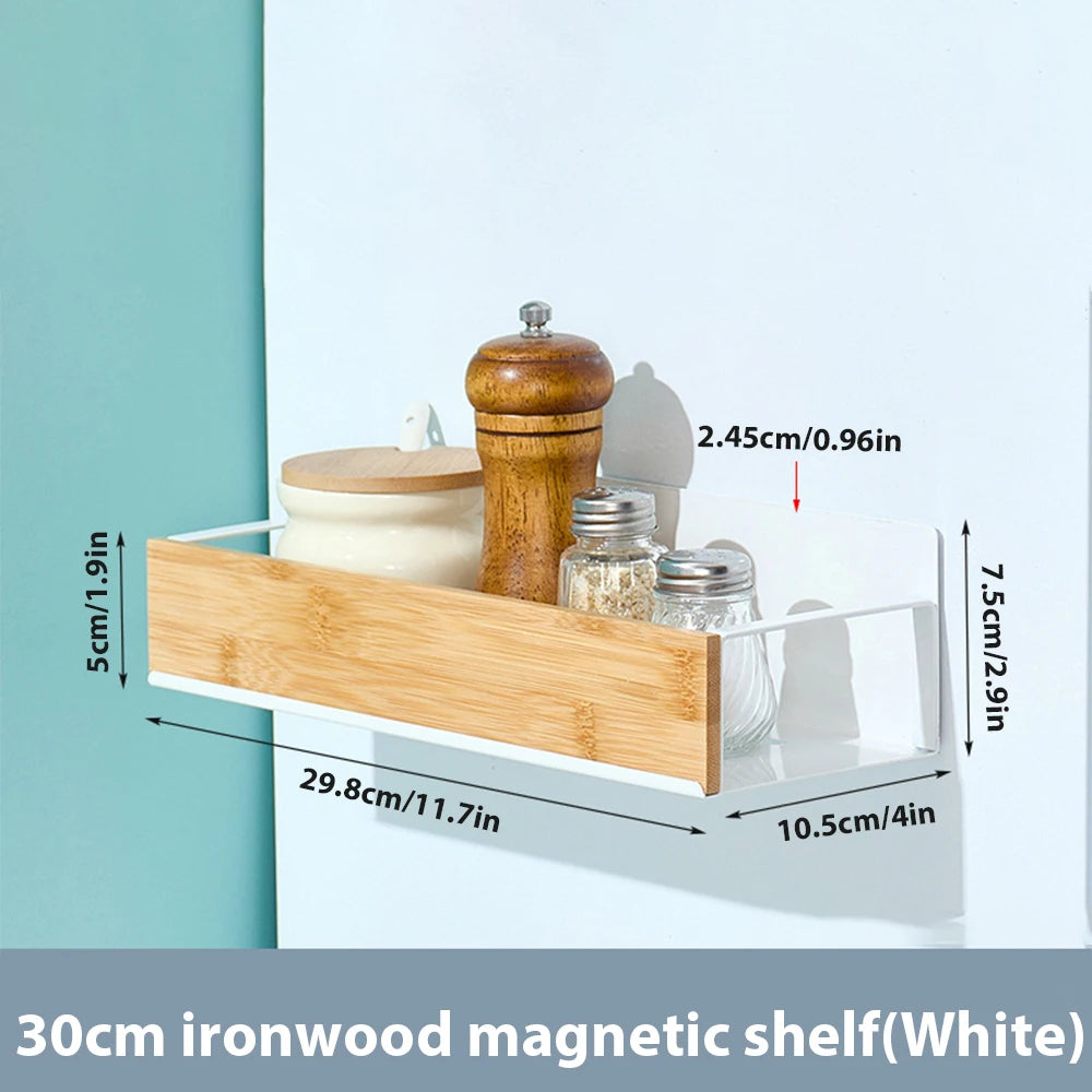 Magnetic Fridge Spice Rack & Storage Shelf