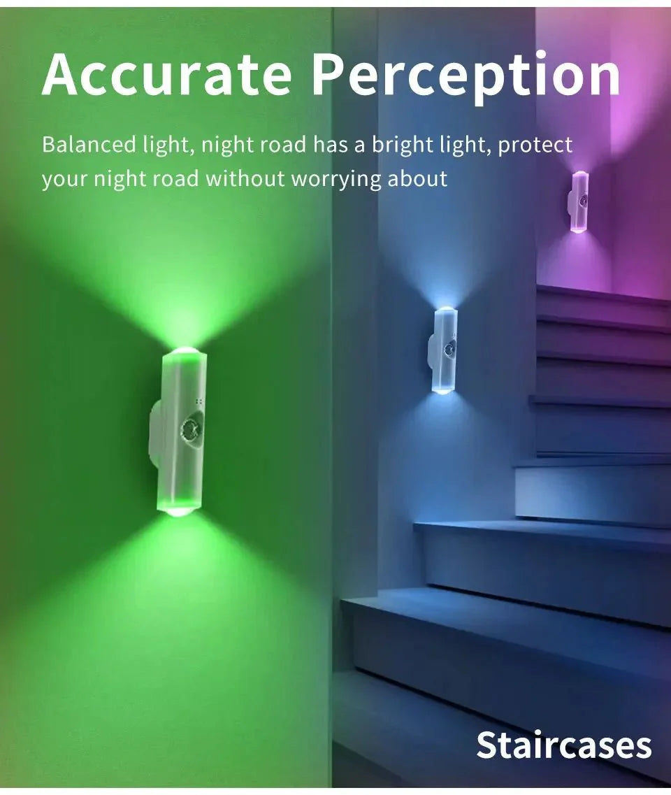 MoodGlow™ RGB Magnetic Wall Light — Motion Sensor, Rechargeable, Dimmable