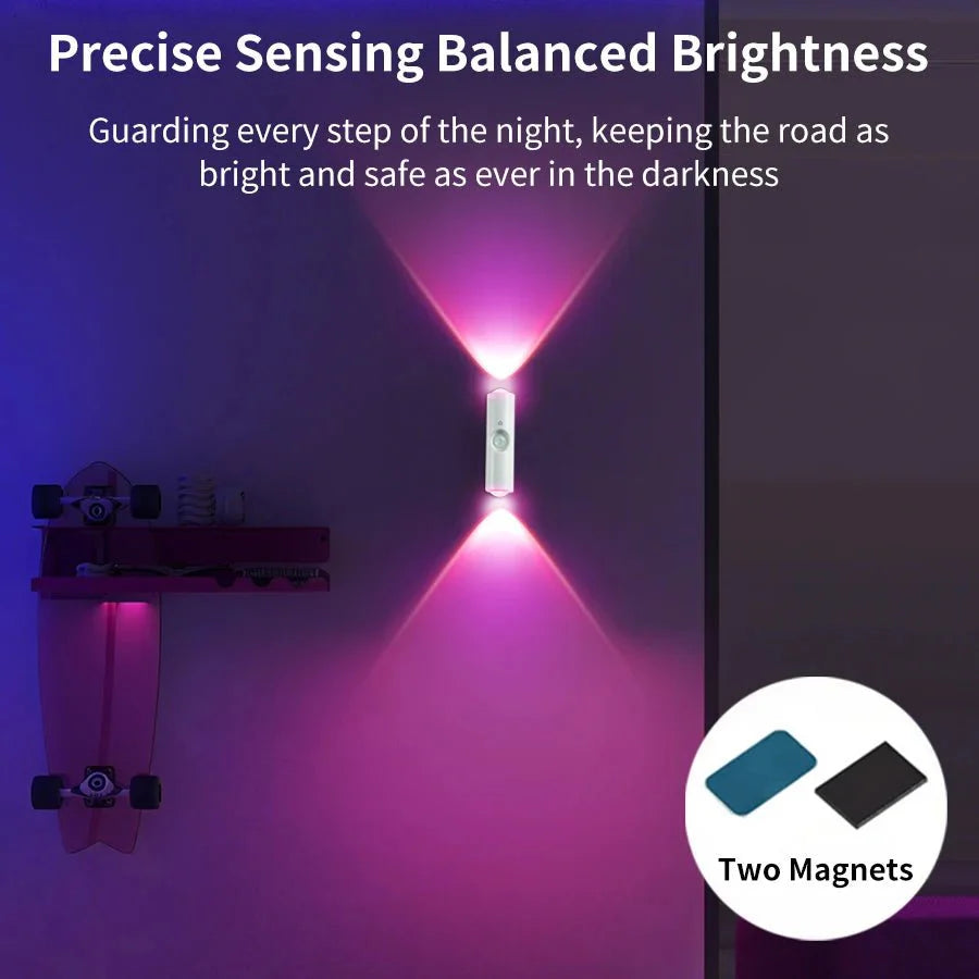 MoodGlow™ RGB Magnetic Wall Light — Motion Sensor, Rechargeable, Dimmable