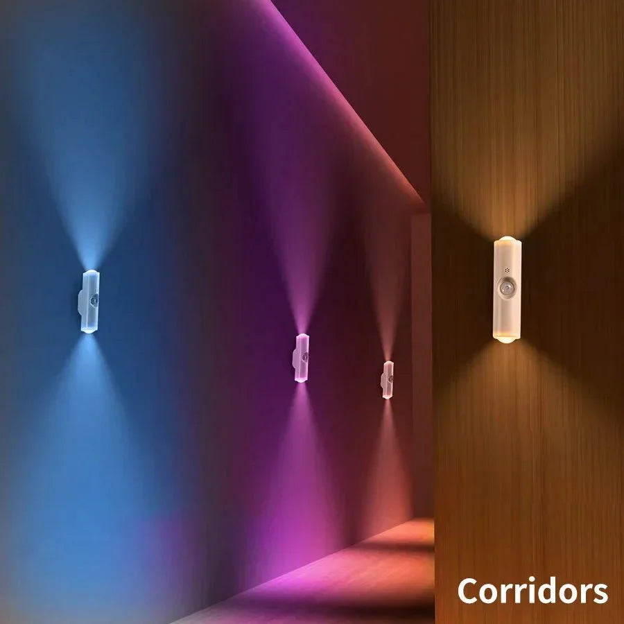 MoodGlow™ RGB Magnetic Wall Light — Motion Sensor, Rechargeable, Dimmable