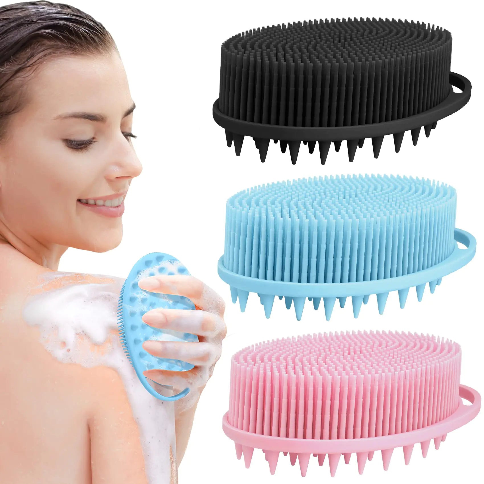 2-in-1 Silicone Body & Scalp Scrubber
